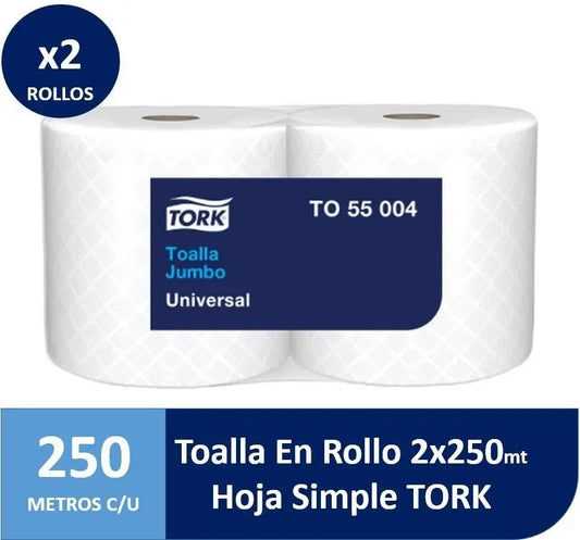 Tork Toalla Jumbo Universal TO 55 004 – Pack x2 Rollos
