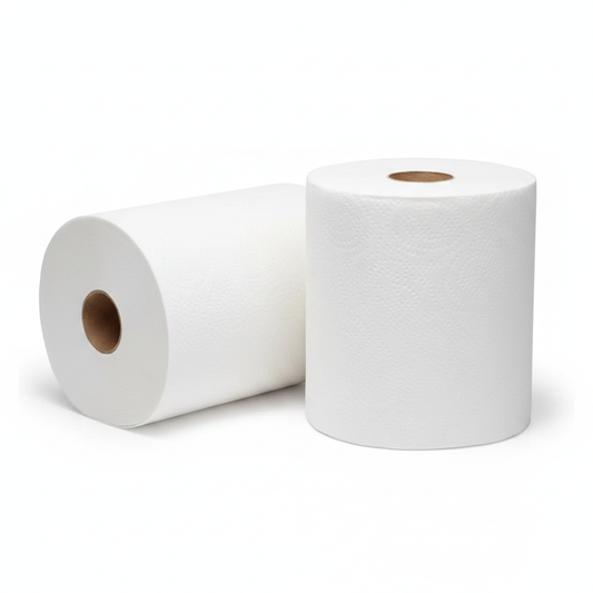 Toalla de papel fondo blanco